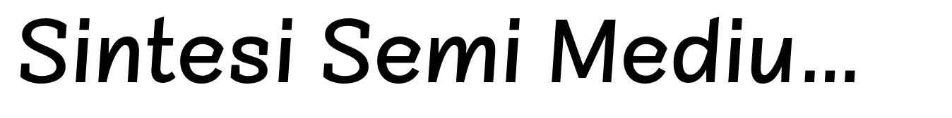 Sintesi Semi Medium Italic